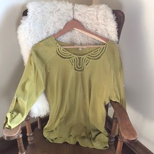 Rainn green silk blouse